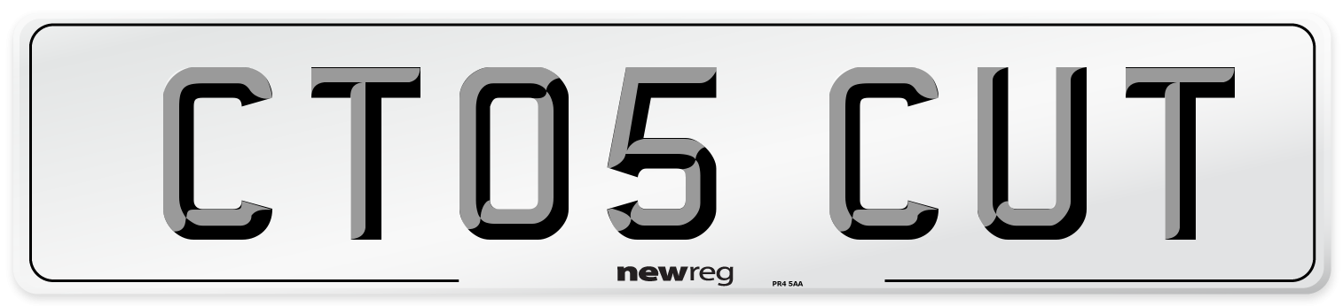 CT05 CUT Number Plate from New Reg